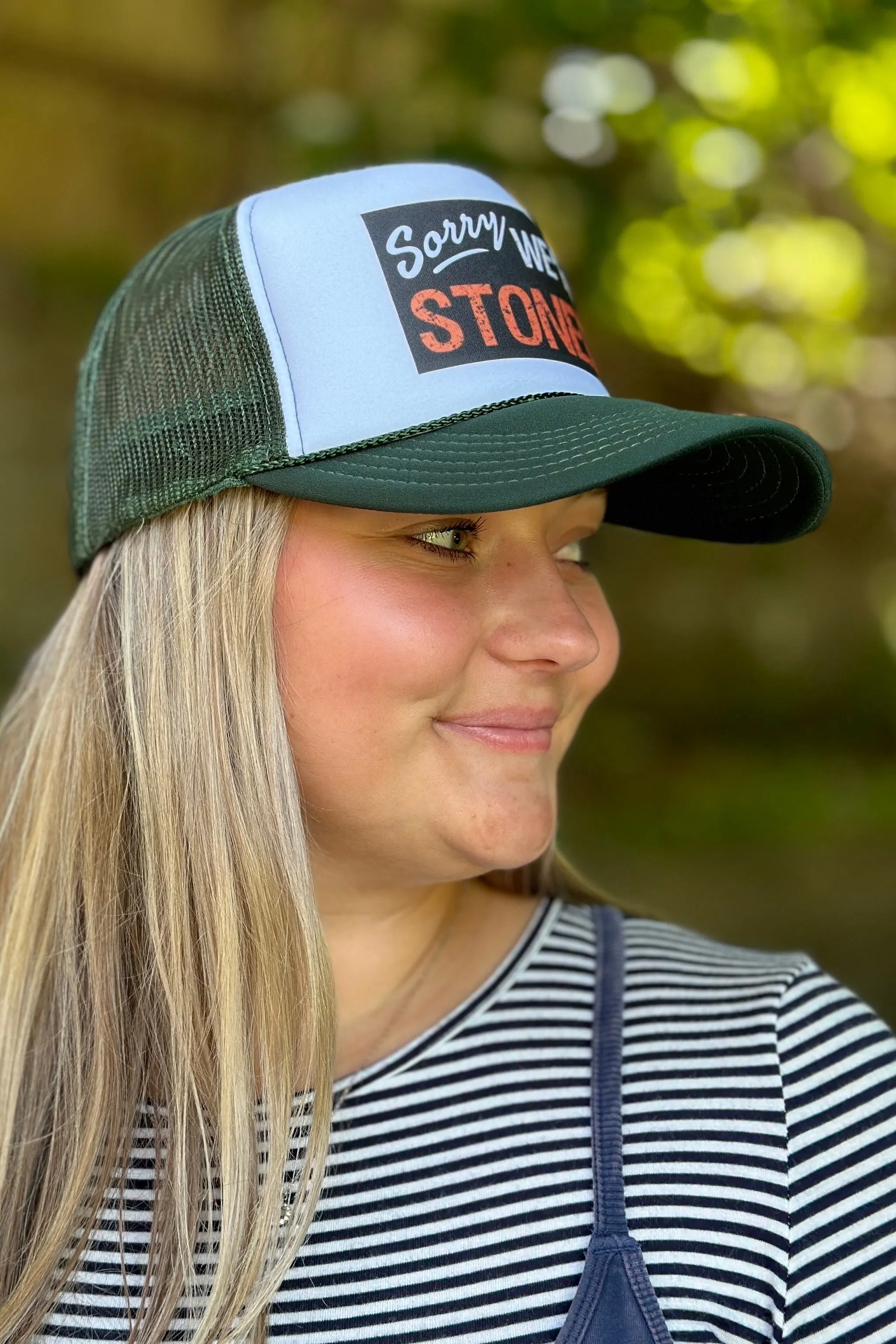 'Sorry We're Stoned' Foam Trucker Hat