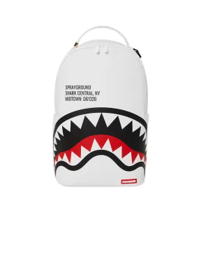 Sprayground Shark Central 2.0 White Backpack B5489