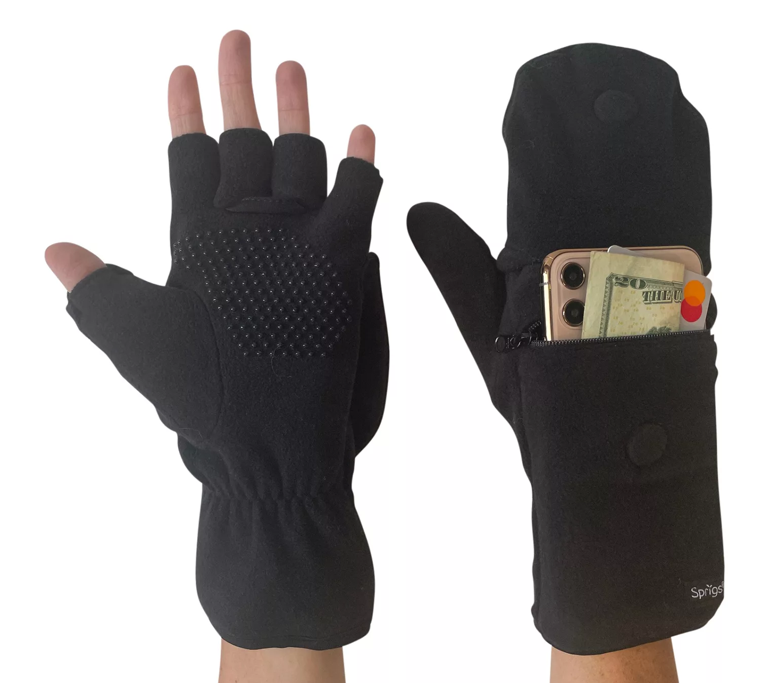 Sprigs Multi-Mitt Gloves with Cell Phone Storage Pocket