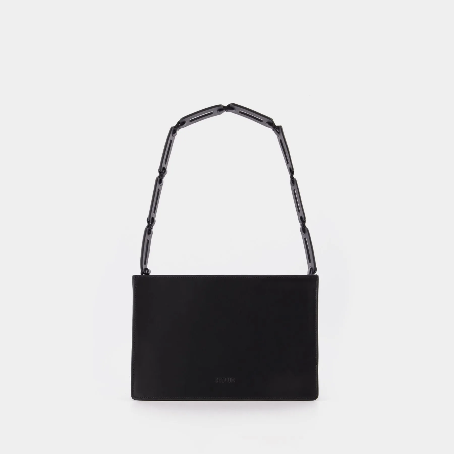 Staud  Mina Shoulder Bag in Black Leather