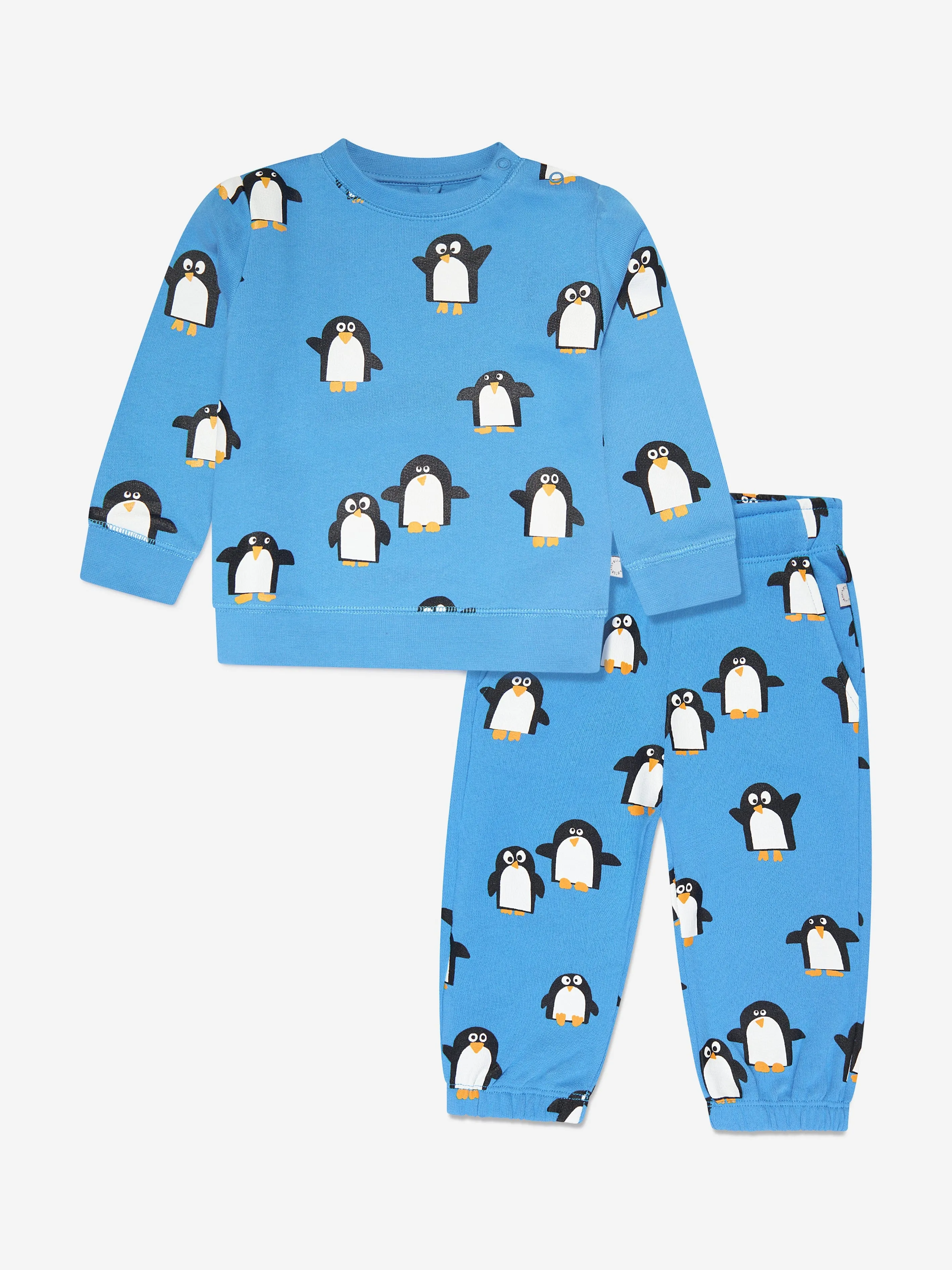 Stella McCartney Baby Boys Penguin Print Tracksuit in Blue