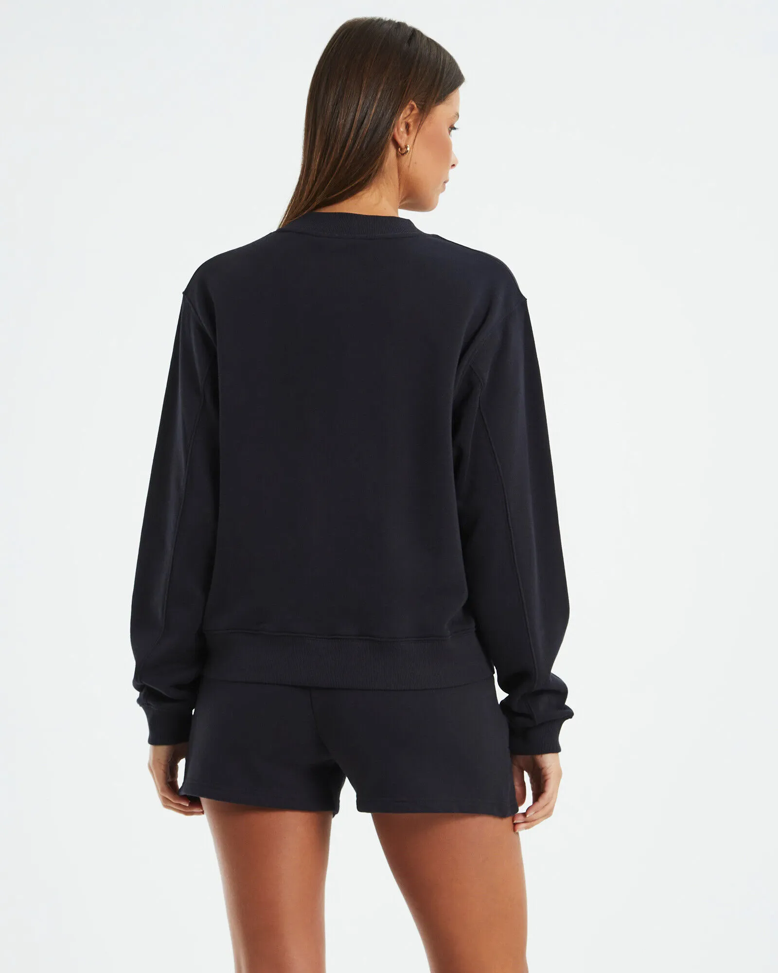 Subtitled State Fleece Jumper Almost Black