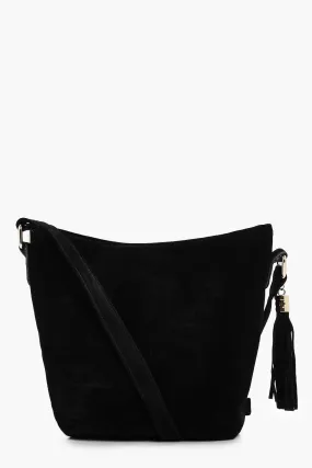 Suedette Bucket Cross Body Bag