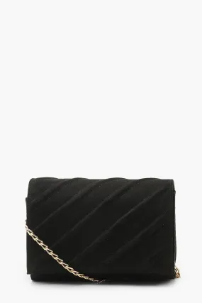 Suedette Structured Cross Body Bag