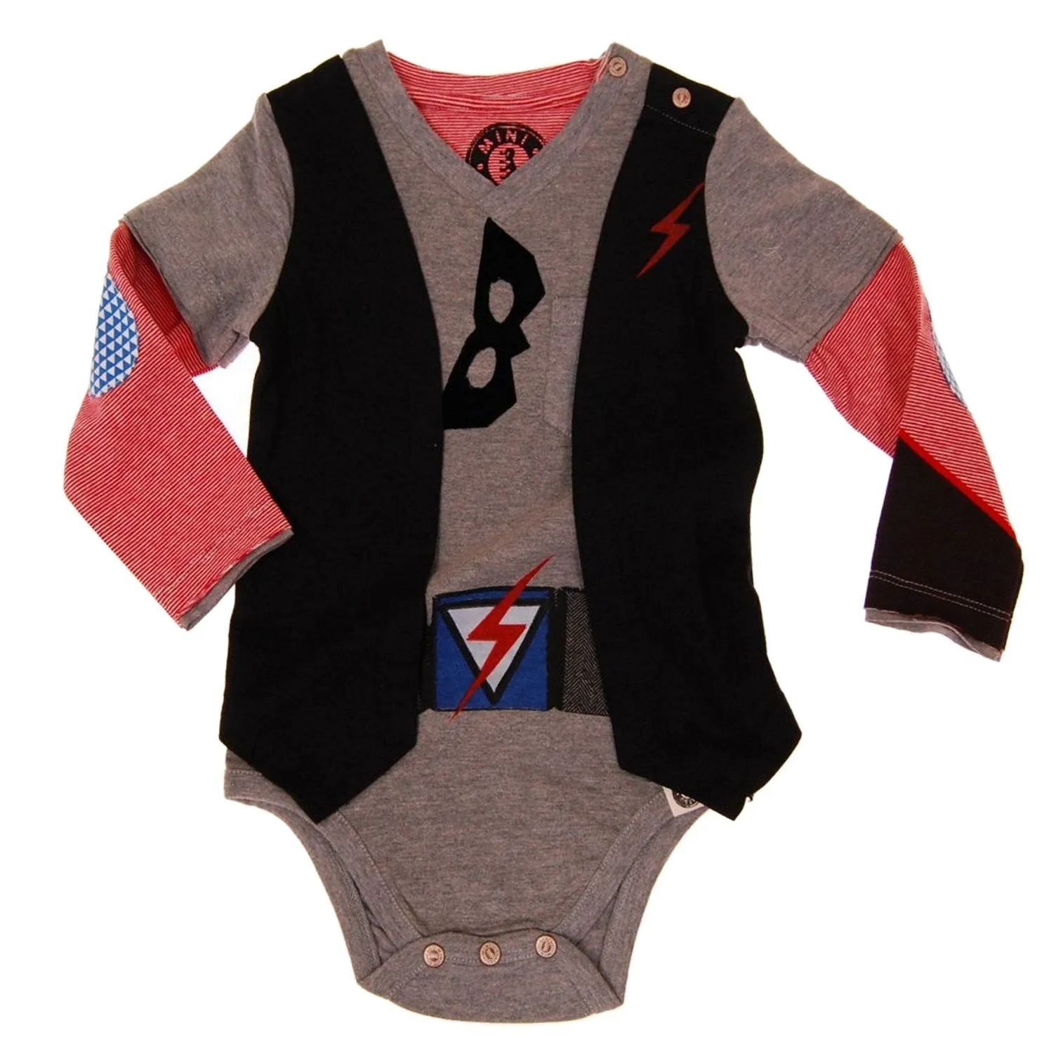 Superhero in Disguise Vest Bodysuit by: Mini Shatsu