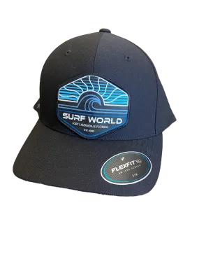 Surf World Sun Wave Lines Hat - Black