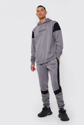 Tall Limited Edition Colour Block Tracksuit | boohooMAN UK