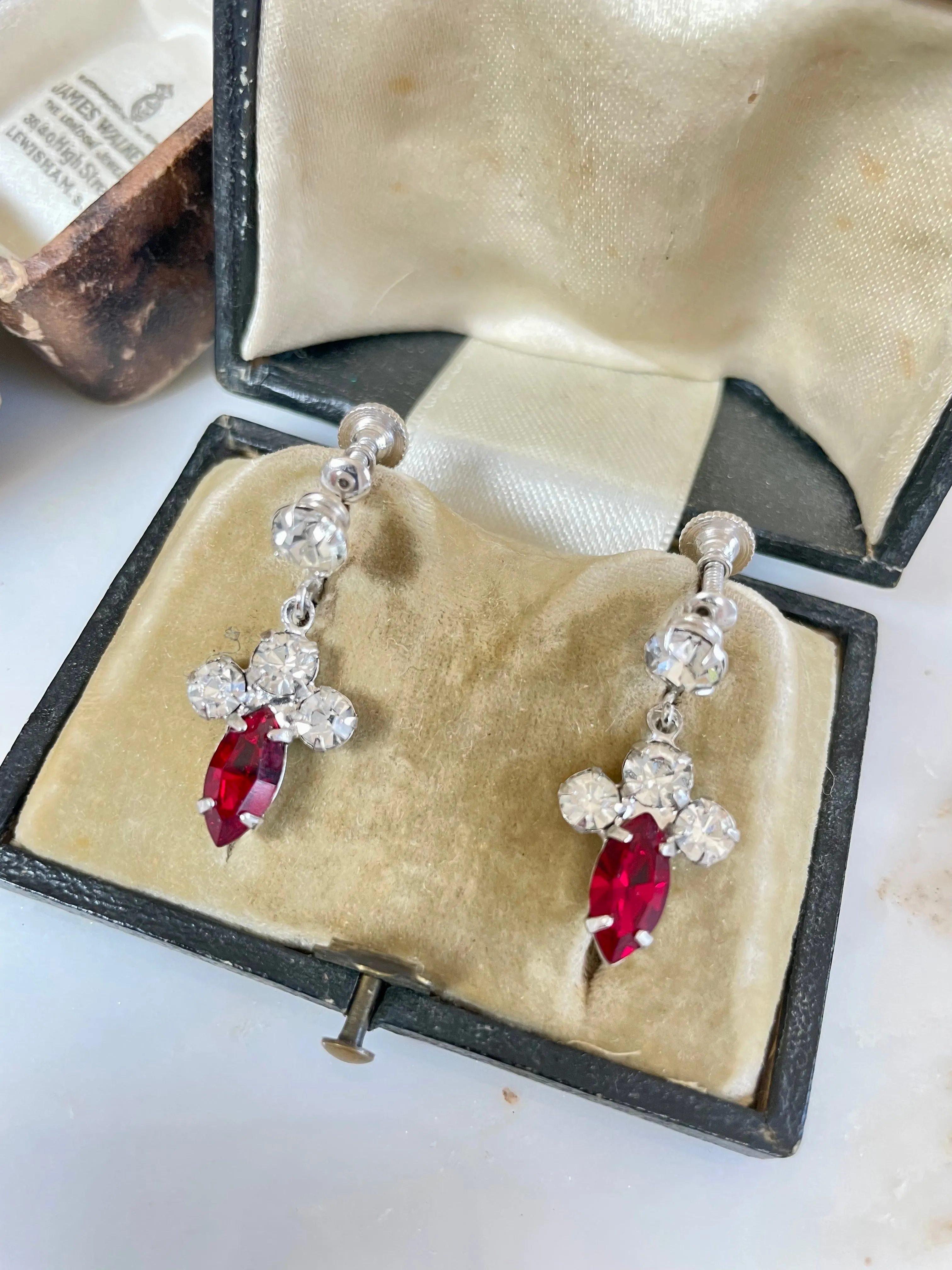 Tart Cherry 1950s Earrings