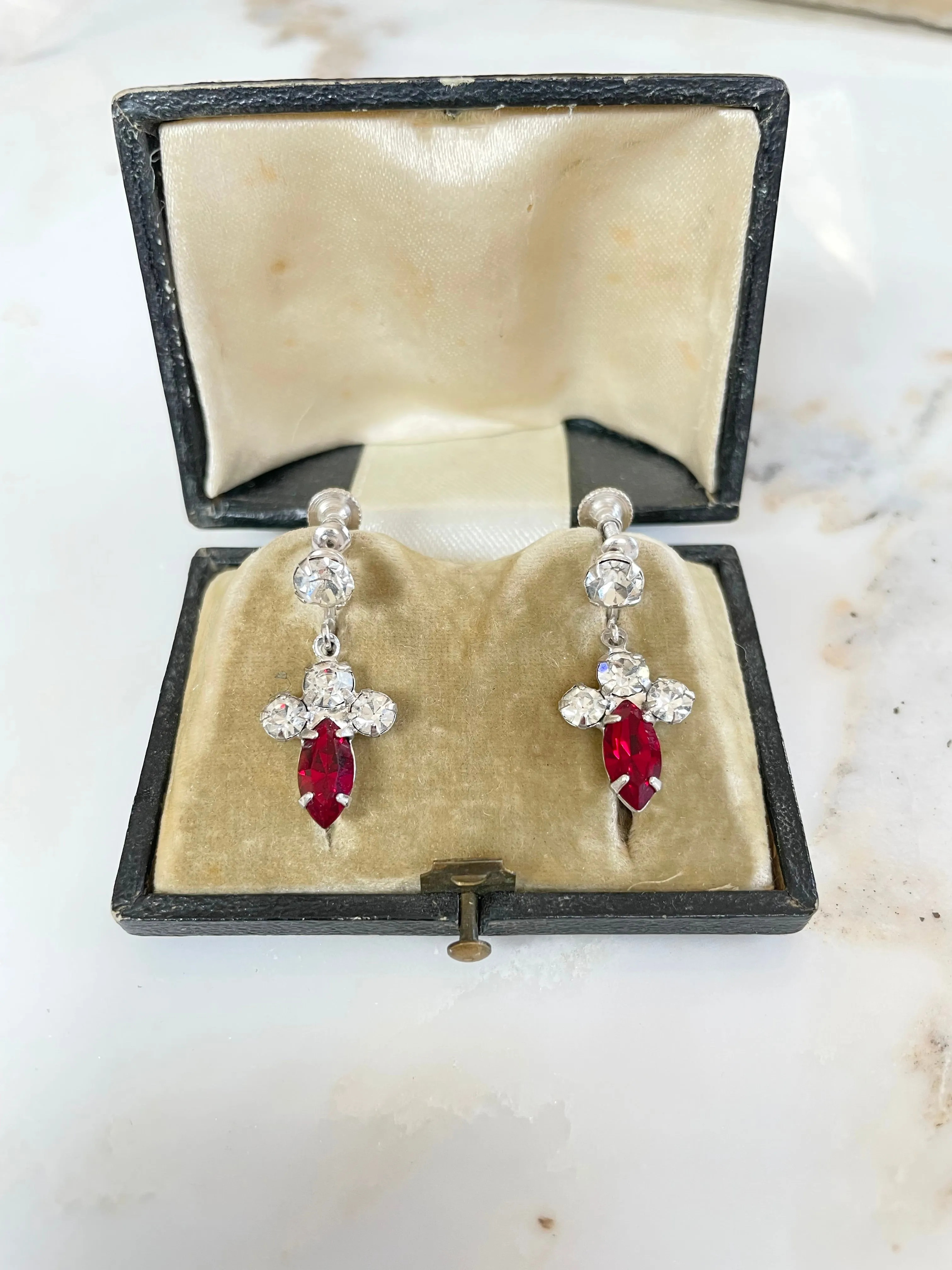 Tart Cherry 1950s Earrings