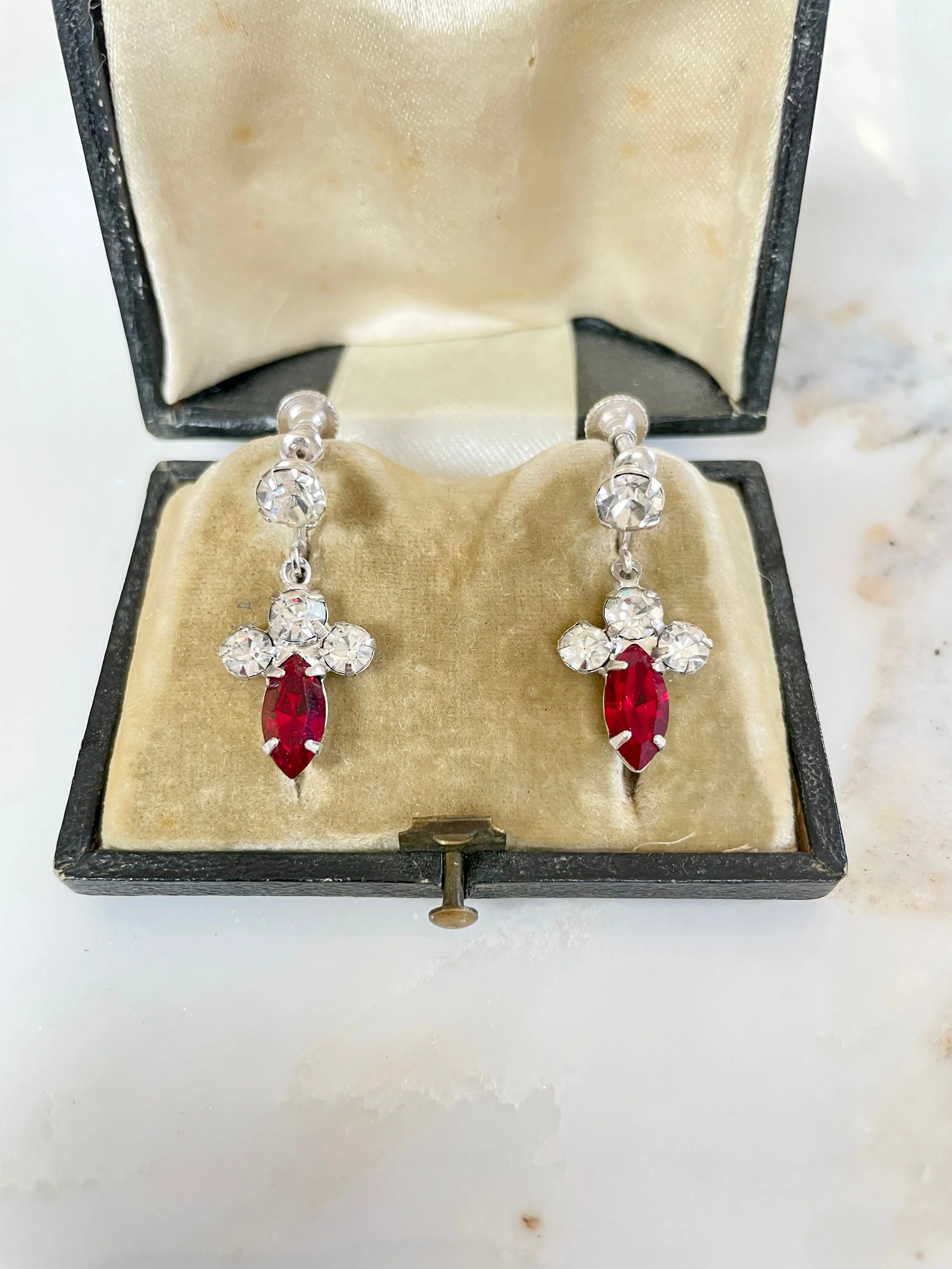 Tart Cherry 1950s Earrings