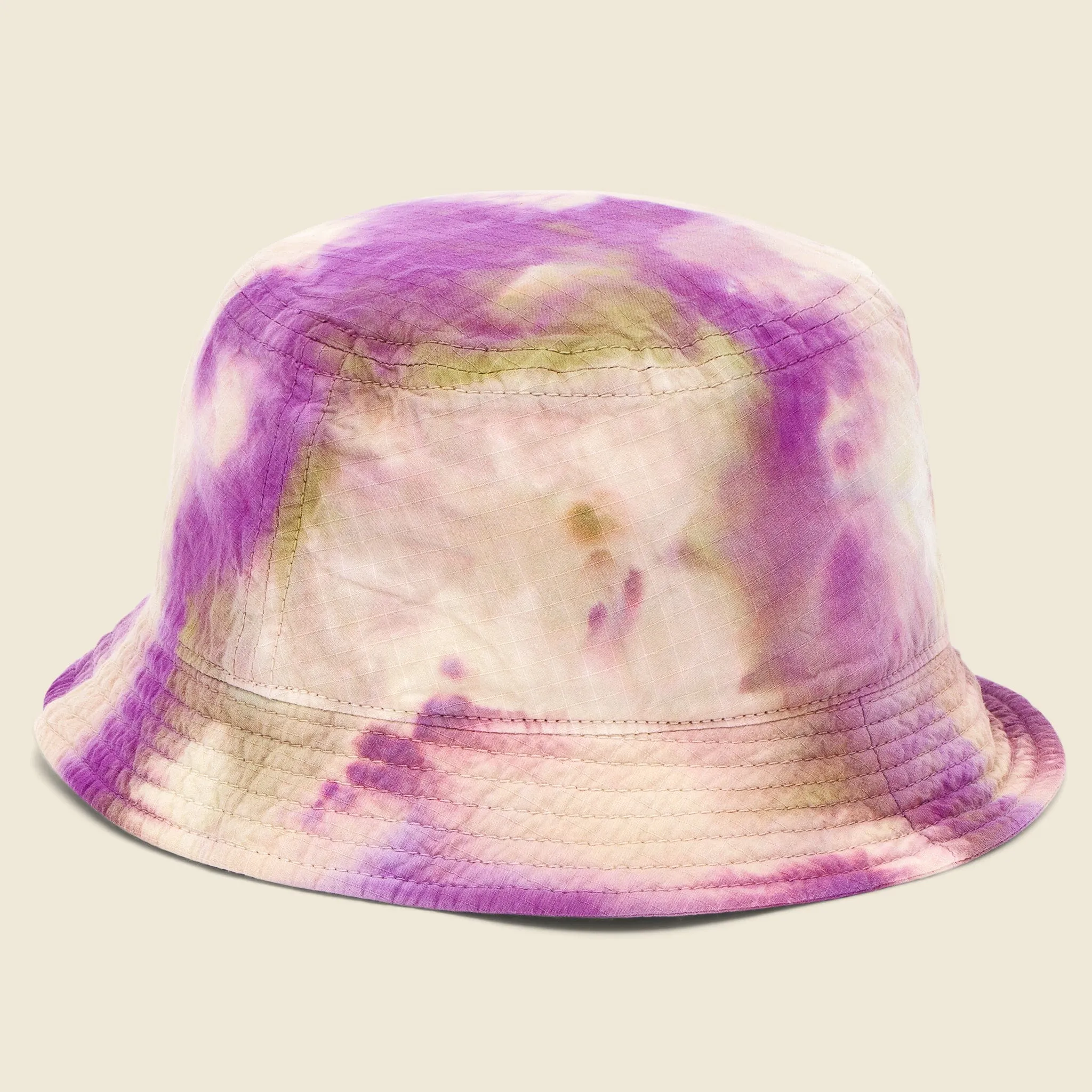 Tie Dye Rip-Stop Bucket Hat - Purple