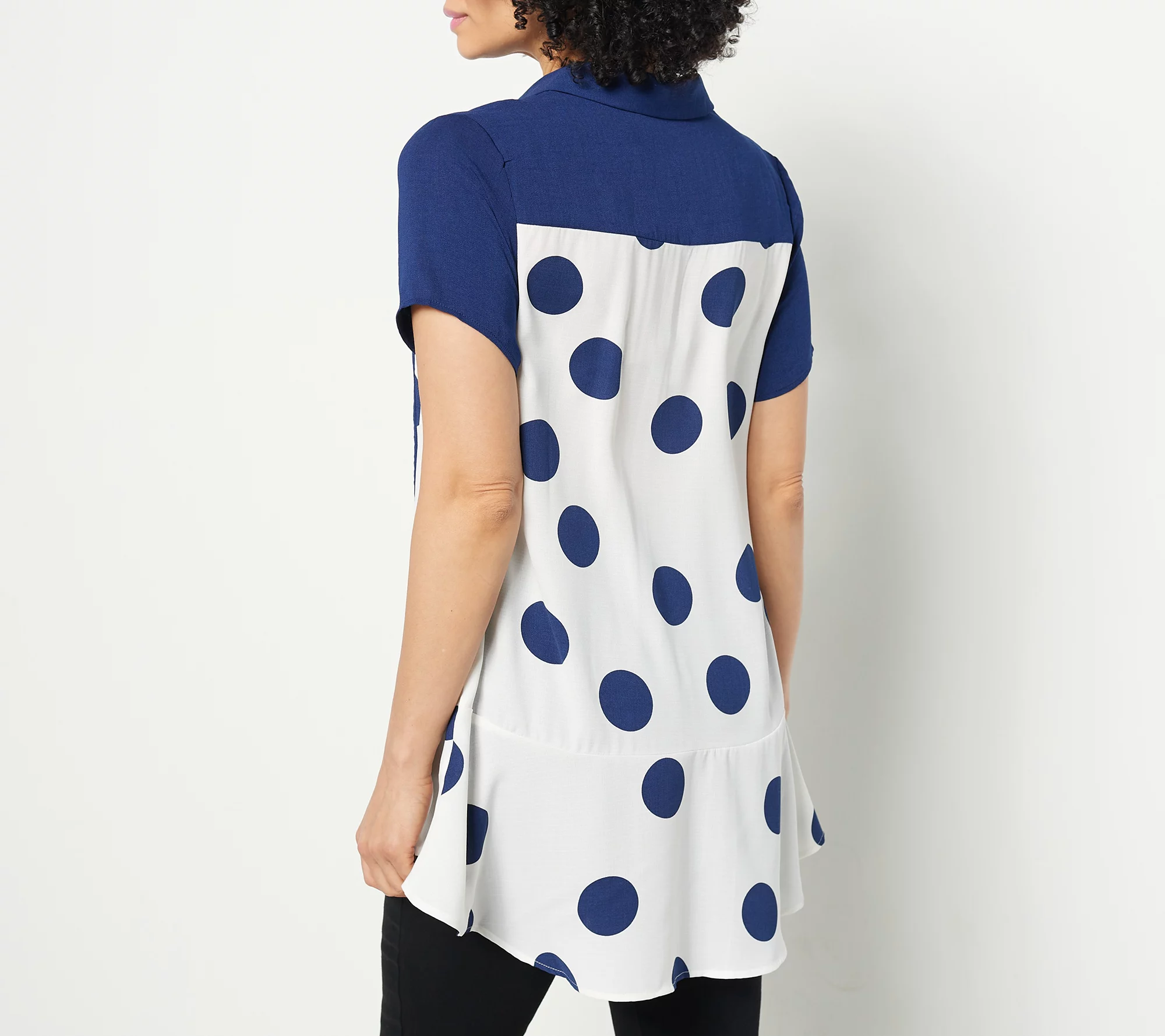 Truth + Style Printed and Solid Woven Tunic