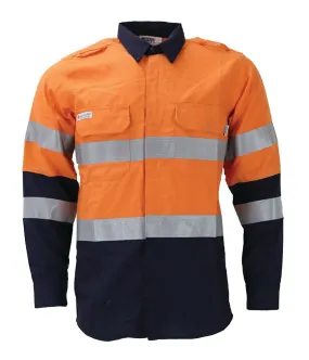 Tuffa Workwear Tuffa OF0015F Shirt - Women - Open Front - Flame Retardant - Biomotion Taped - Orange/Navy - 6