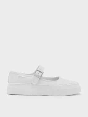 Two-Tone Mary Jane Sneakers - White