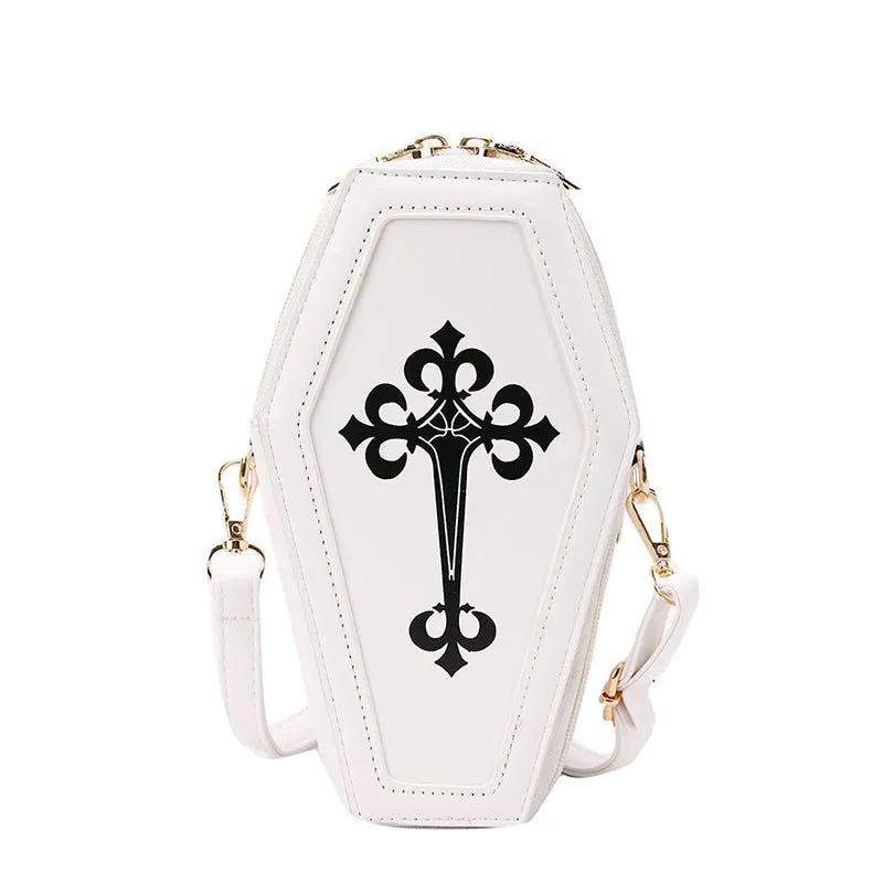 Vintage Gothic Cross Coffin Bag