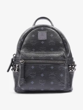 Visetos Studded Mini Backpack Black / Grey Coated Canvas