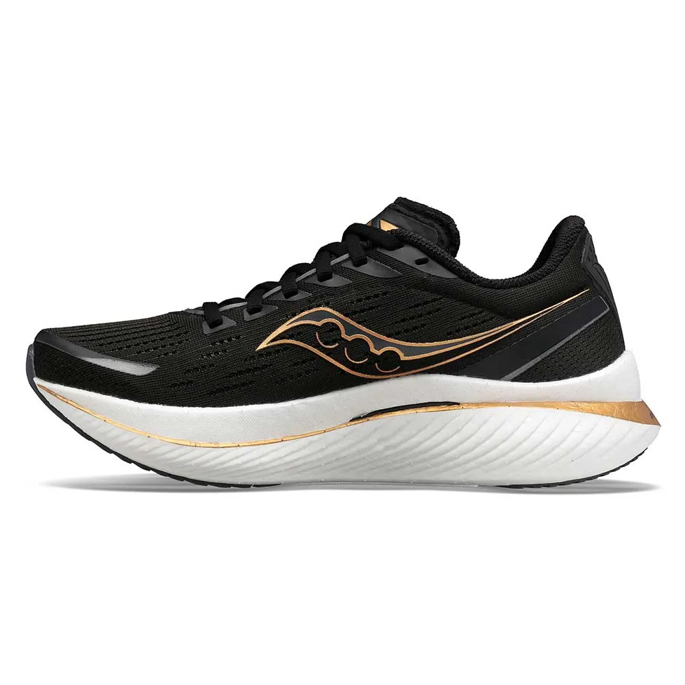 Women's Endorphin Speed 3 Running Shoe- Black/Goldstruck- Regular (B)