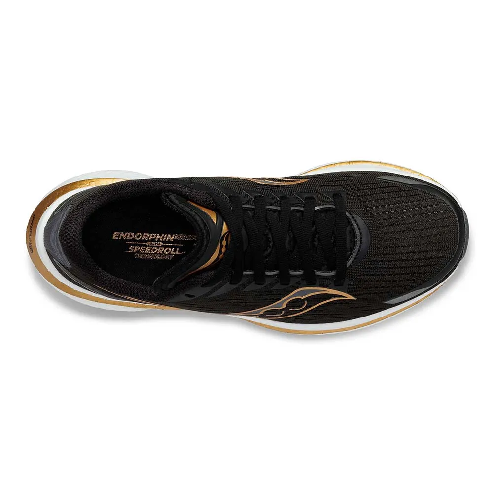 Women's Endorphin Speed 3 Running Shoe- Black/Goldstruck- Regular (B)