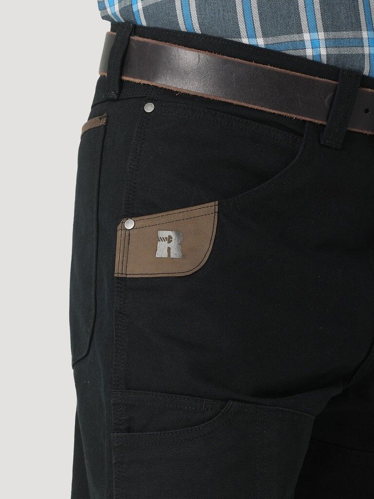 Wrangler Men's Riggs Workwear Mason Relaxed Fit Canvas Pant inJet Black