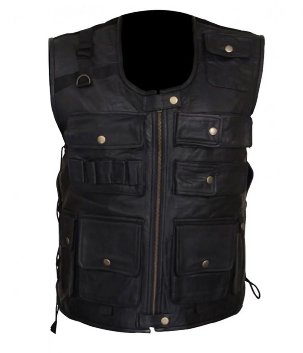 WWE Dean Ambrose Tactical Leather Vest