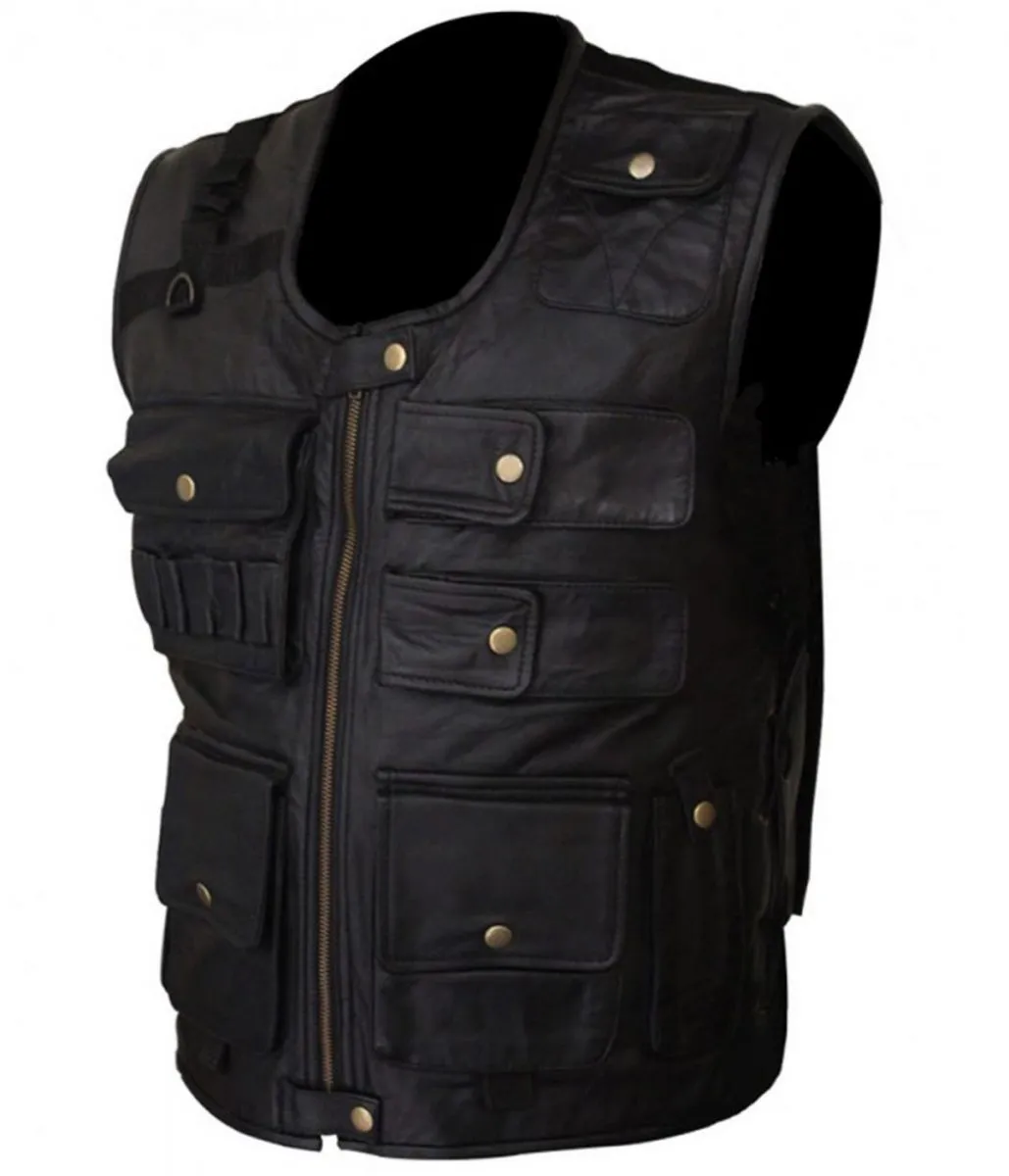 WWE Dean Ambrose Tactical Leather Vest