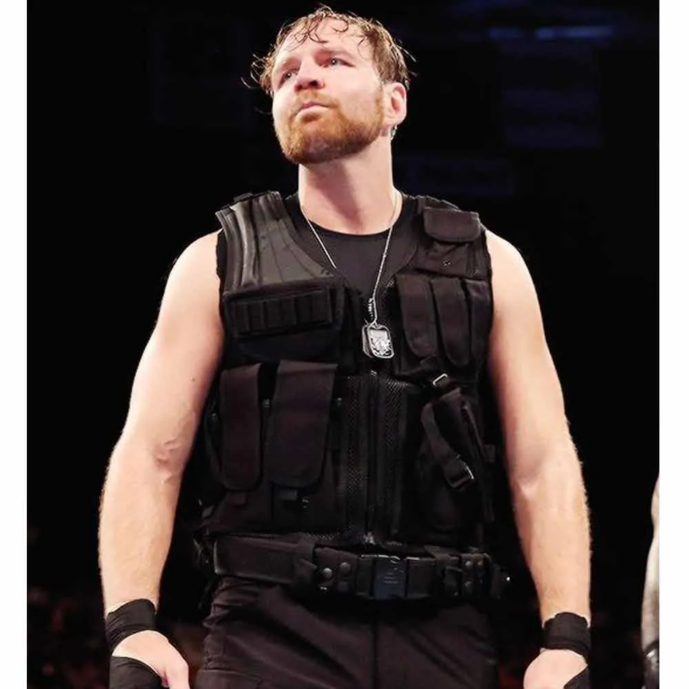 WWE Dean Ambrose Tactical Leather Vest