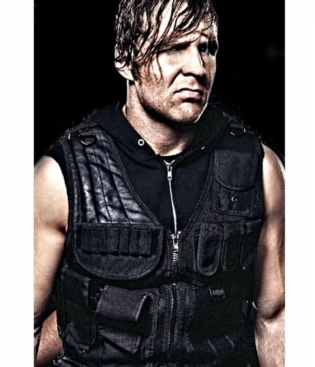 WWE Dean Ambrose Tactical Leather Vest