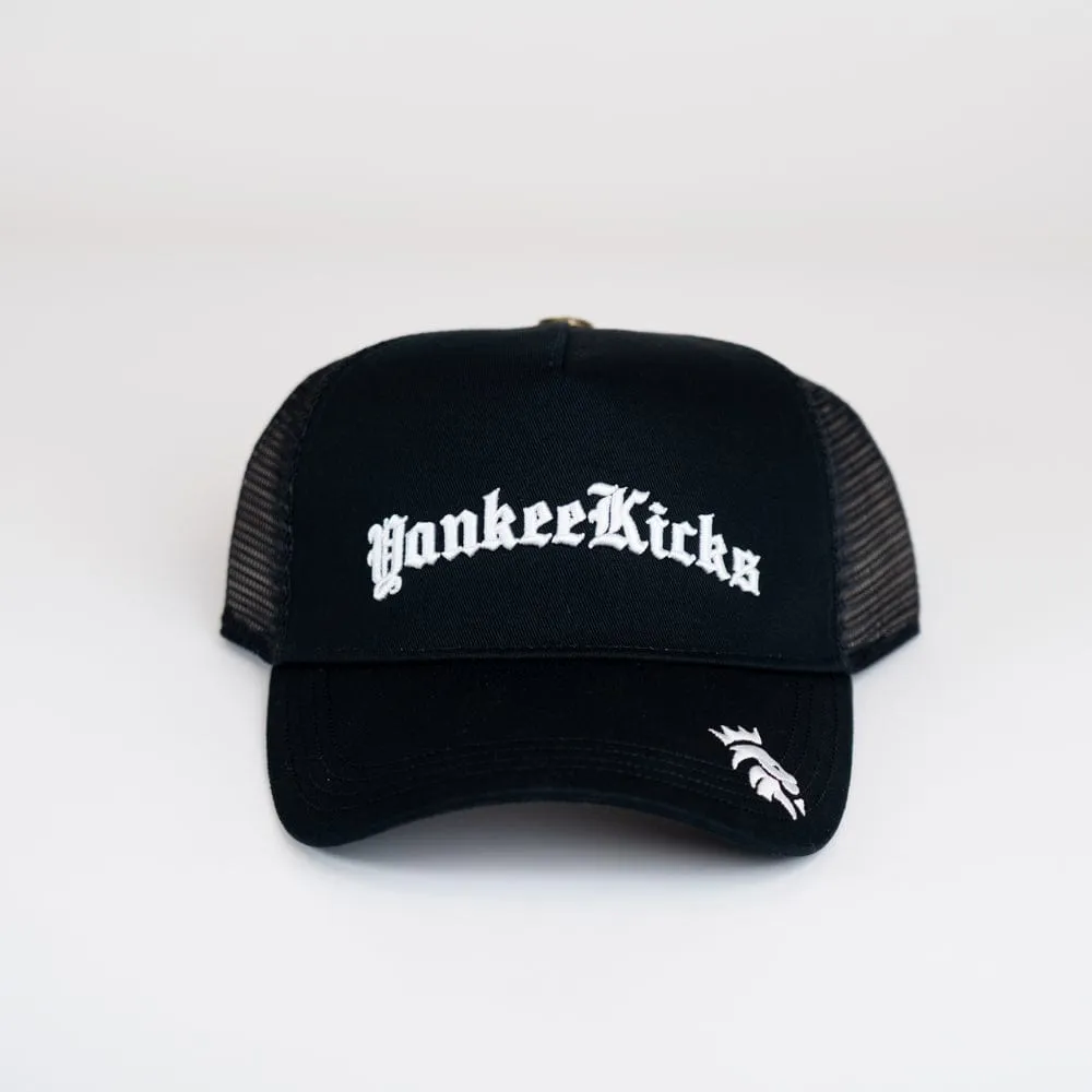 YK 718 Trucker Hat Black