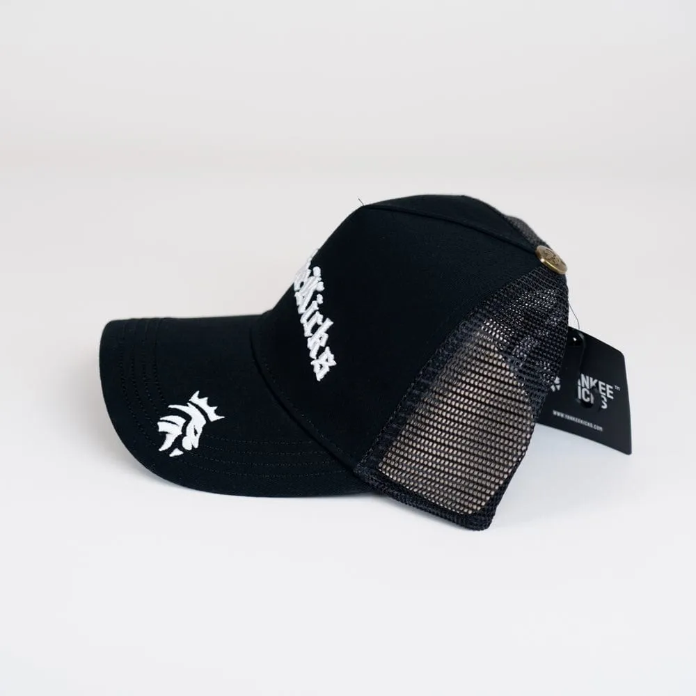 YK 718 Trucker Hat Black