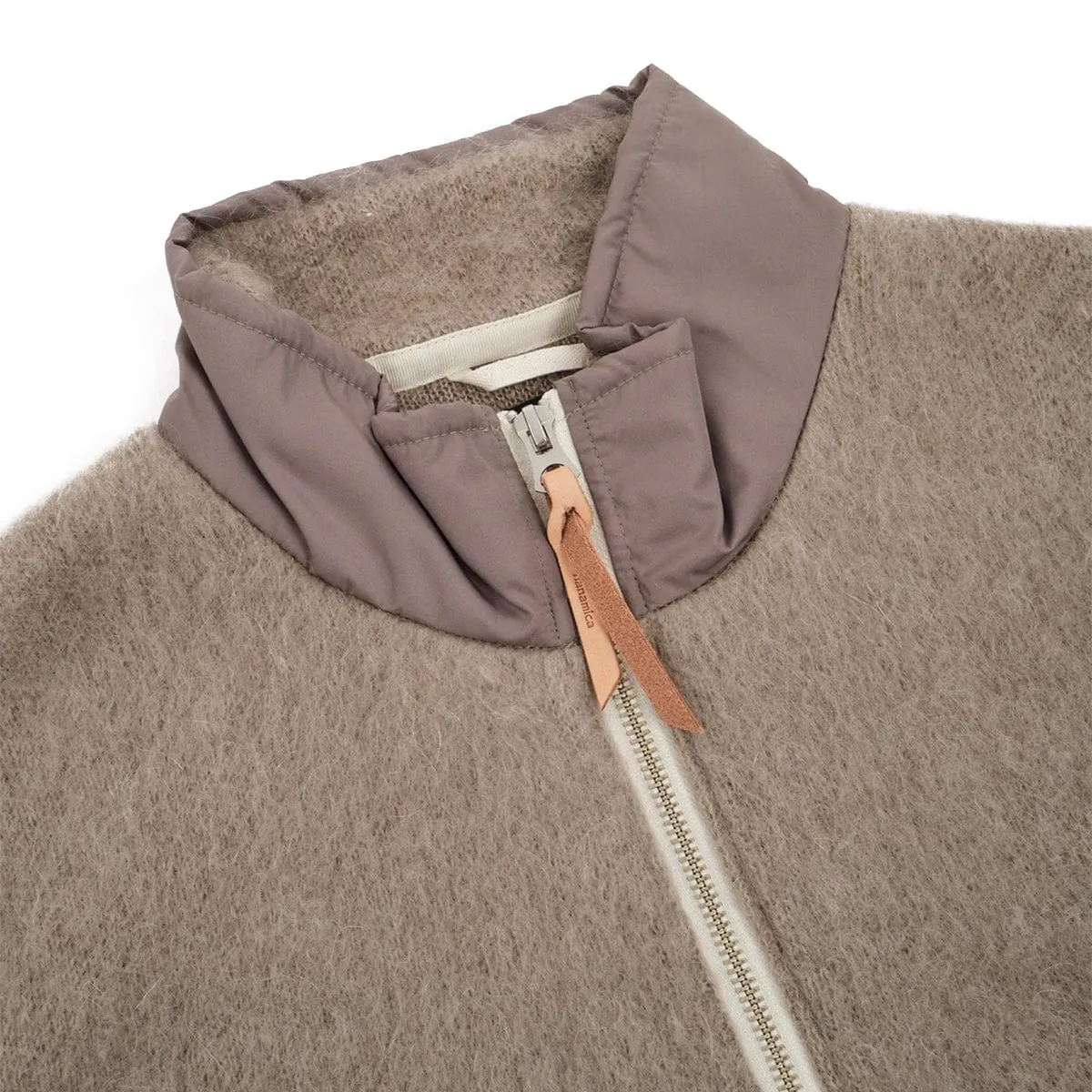 ZIP-UP MOHAIR VEST BEIGE | Bodega